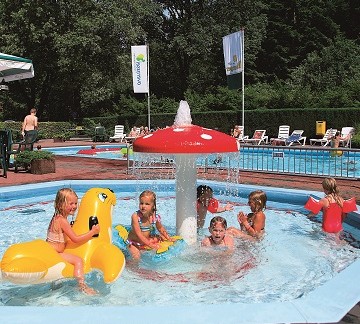 Heated outdoor swimming pool